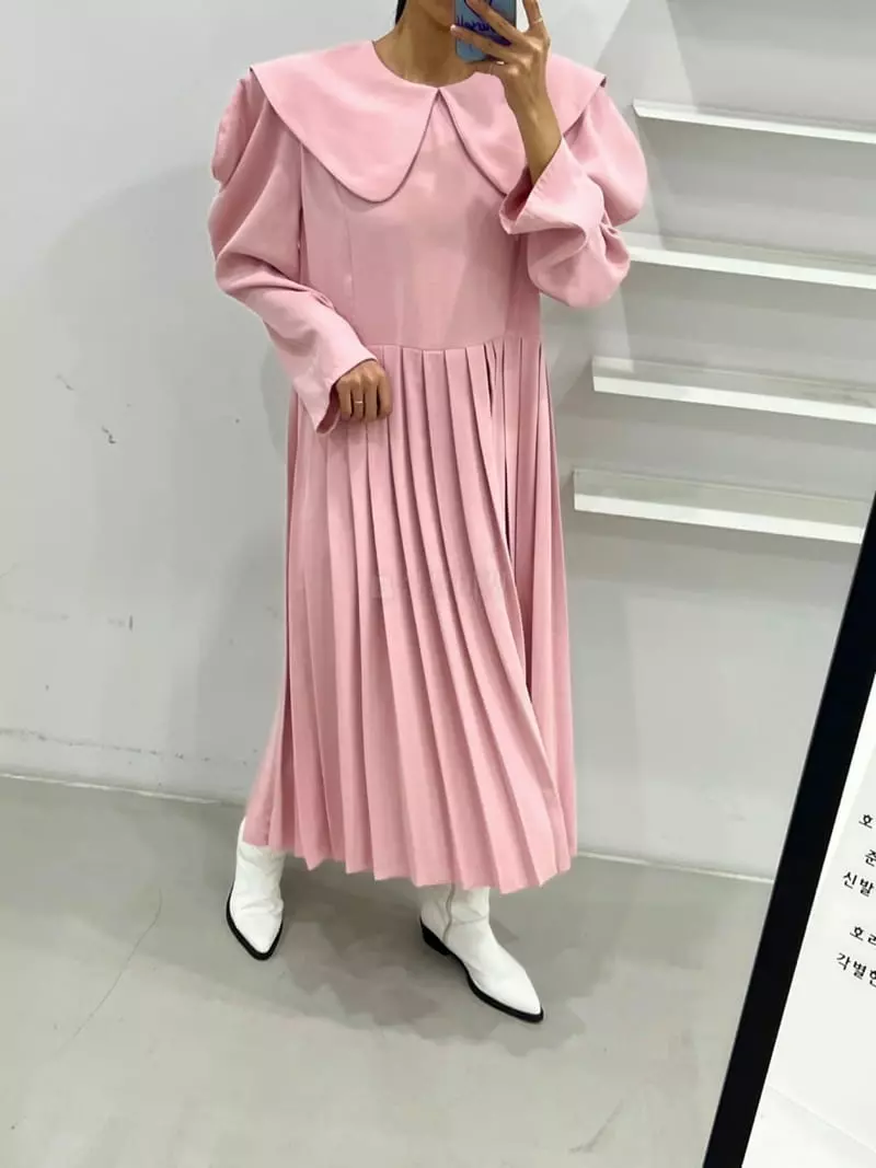 Zipper - Korean Women Fashion - #womensfashion - Round Puff One-piece - 4