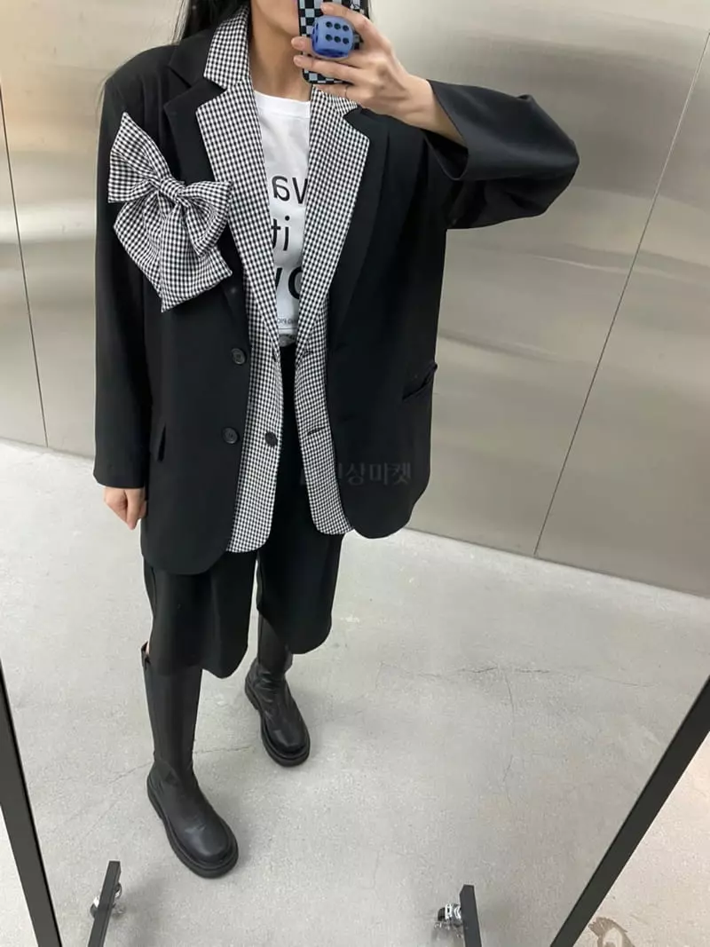 Zipper - Korean Women Fashion - #momslook - Ribon Jacket - 4