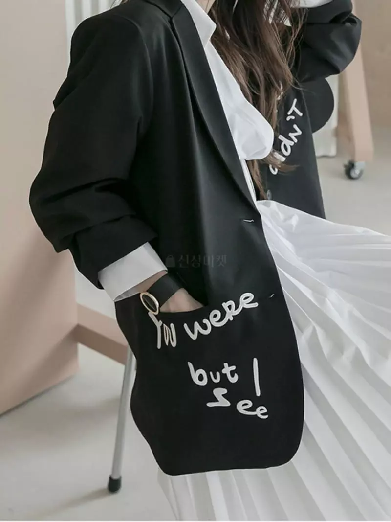 Zipper - Korean Women Fashion - #womensfashion - Lettering Jacket - 7