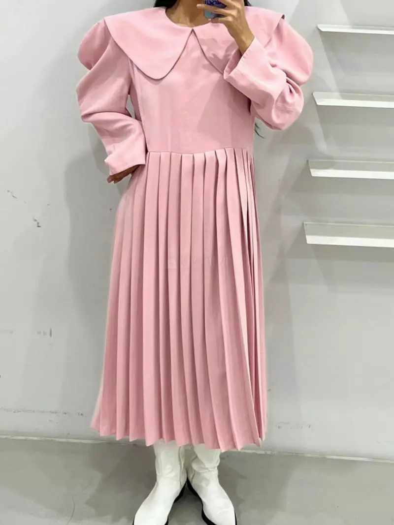 Zipper - Korean Women Fashion - #womensfashion - Round Puff One-piece
