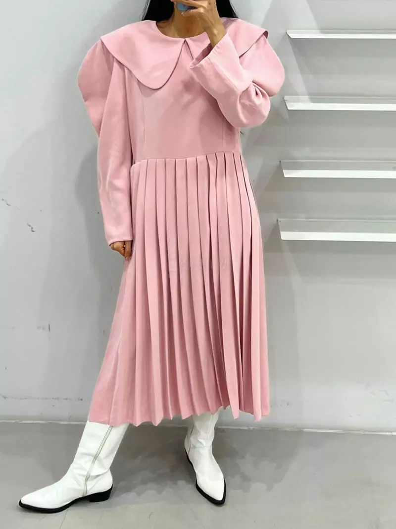 Zipper - Korean Women Fashion - #womensfashion - Round Puff One-piece - 3