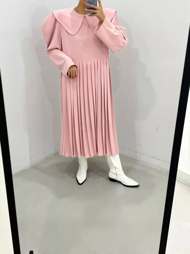 Zipper - Korean Women Fashion - #womensfashion - Round Puff One-piece - 5