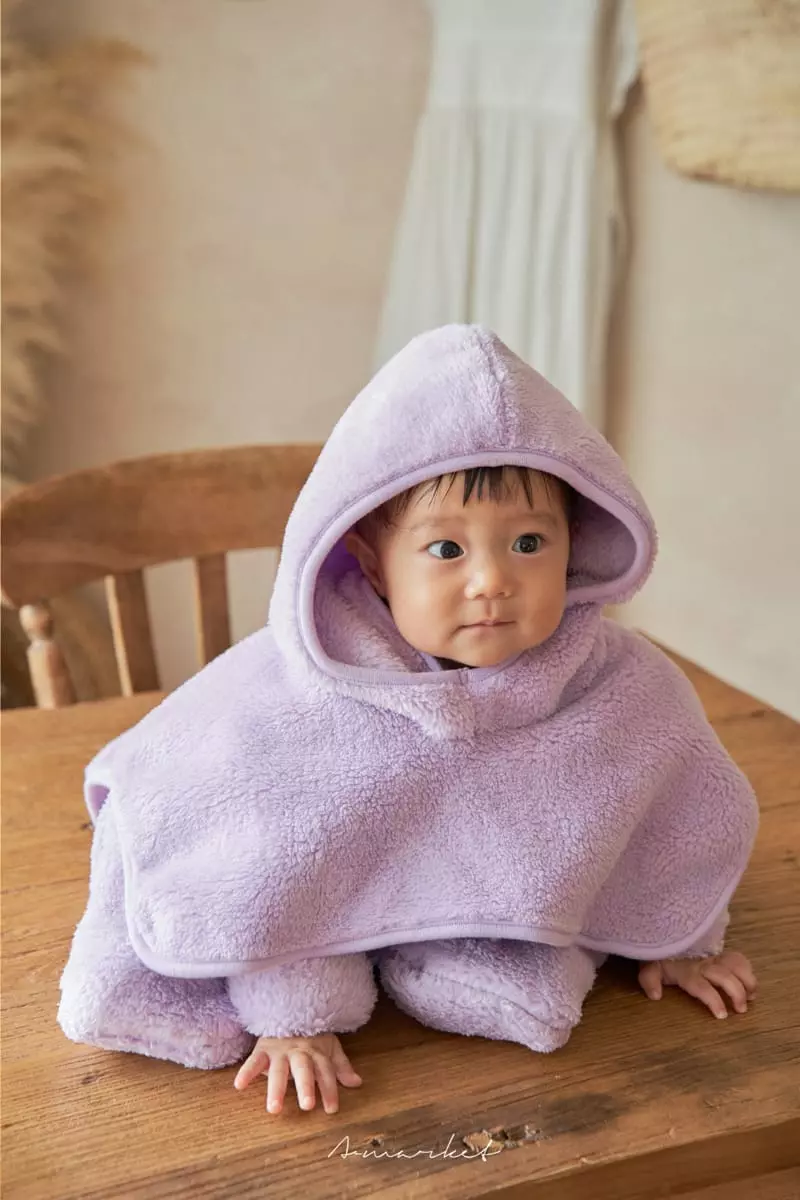 a-Market - Korean Children Fashion - #kidsshorts - Milk Fleece Cape - 2