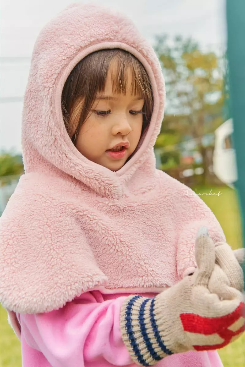 a-Market - Korean Children Fashion - #prettylittlegirls - Milk Fleece Cape - 9