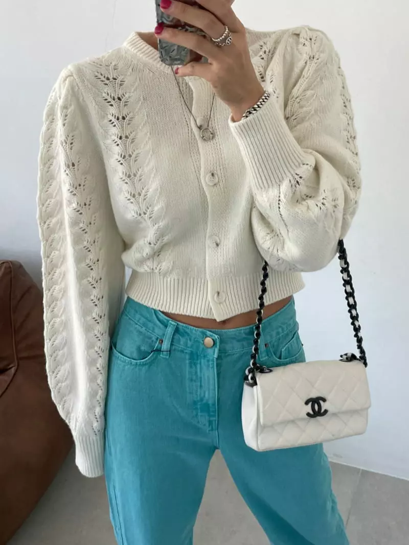 140 Avenue - Korean Women Fashion - #momslook - Leave Knit Cardigan - 3