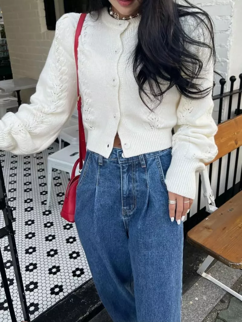 140 Avenue - Korean Women Fashion - #momslook - Leave Knit Cardigan - 5