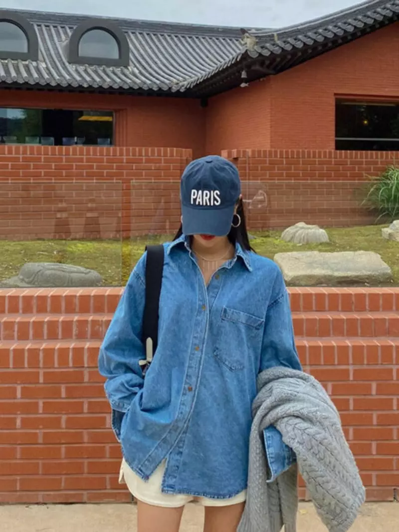 140 Avenue - Korean Women Fashion - #momslook - Denim Shirt