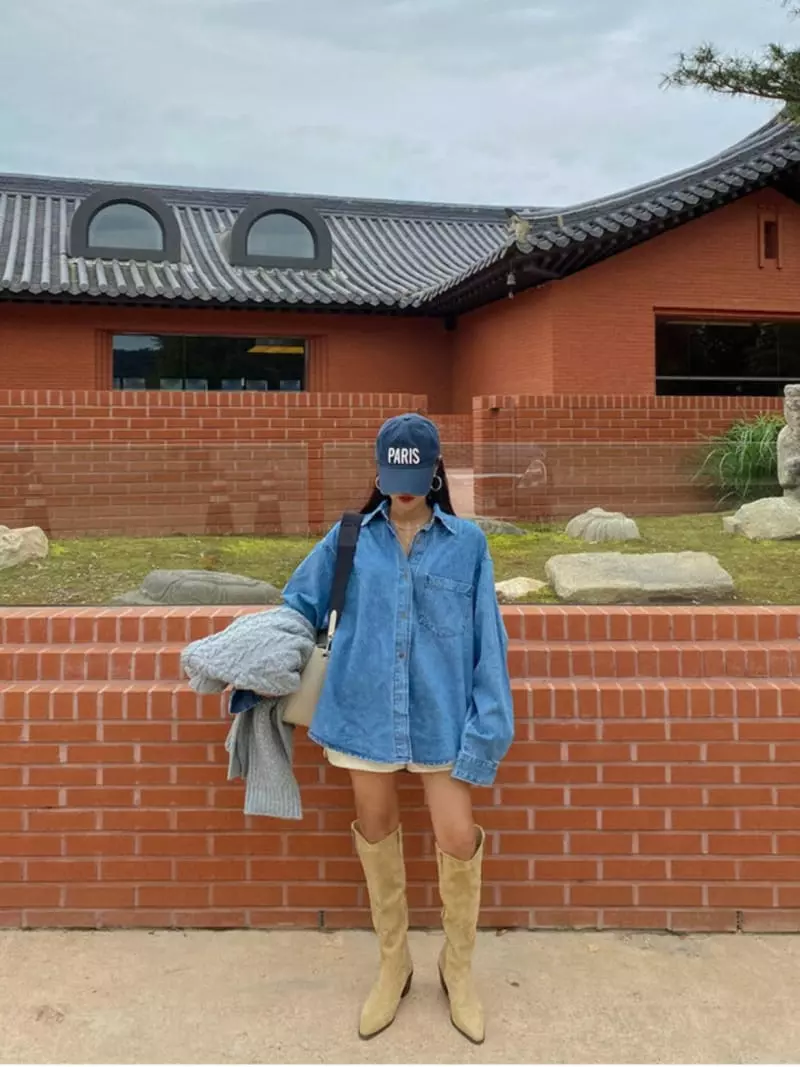 140 Avenue - Korean Women Fashion - #momslook - Denim Shirt - 11