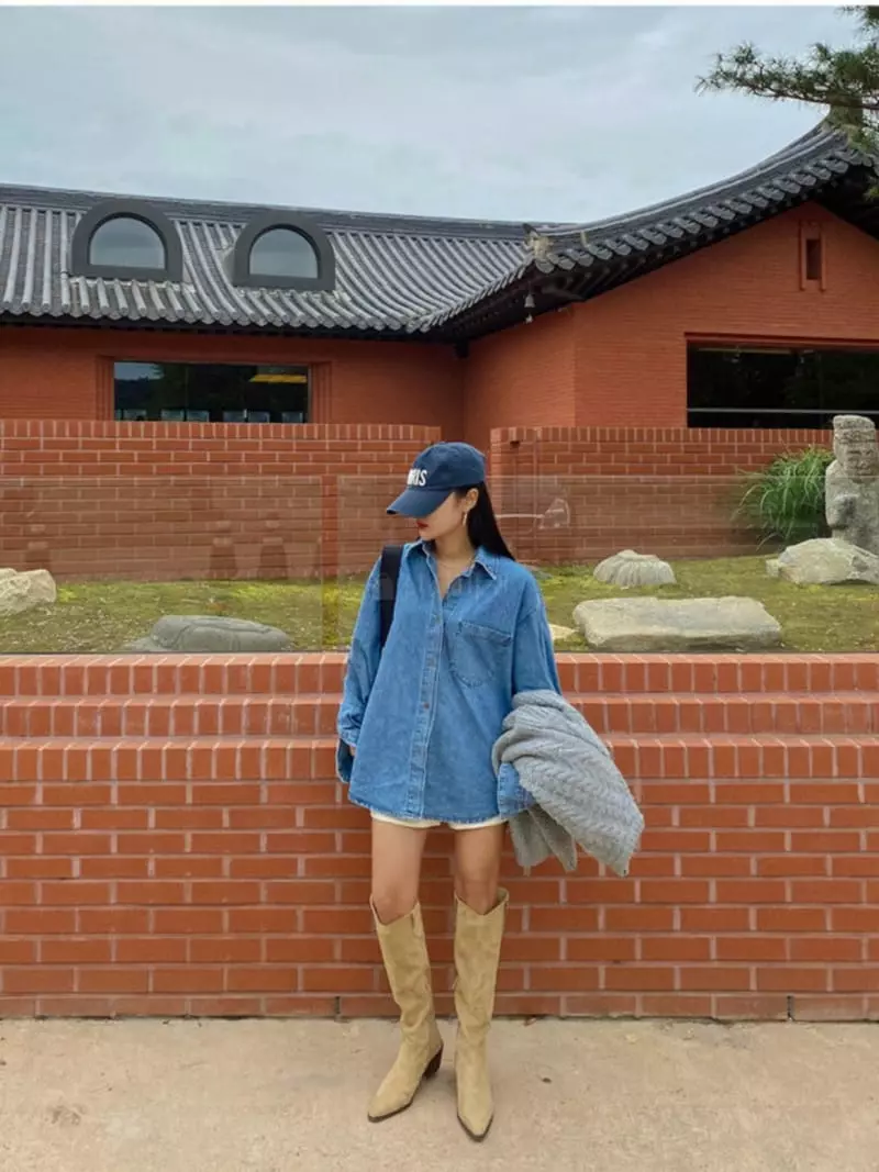 140 Avenue - Korean Women Fashion - #momslook - Denim Shirt - 9