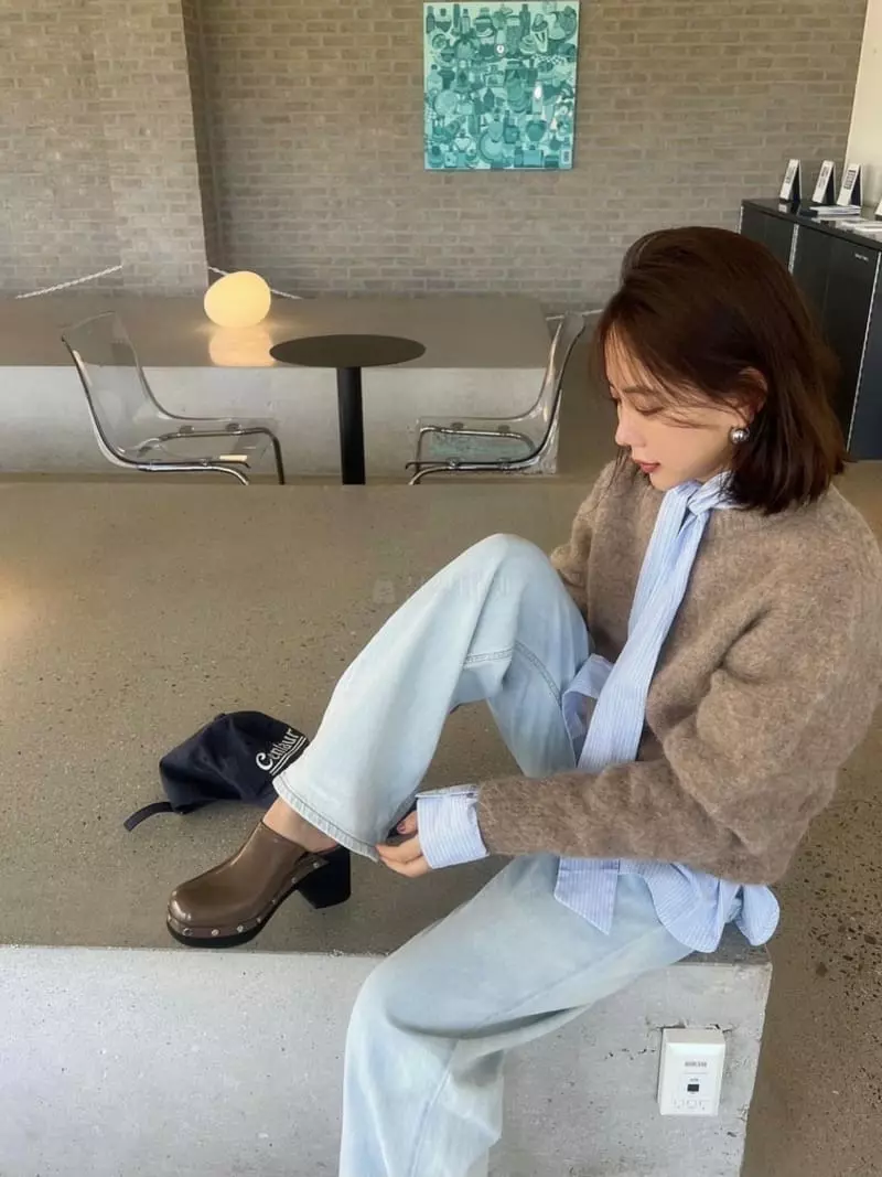140 Avenue - Korean Women Fashion - #momslook - Peret Whole Gament Knit Tee - 11