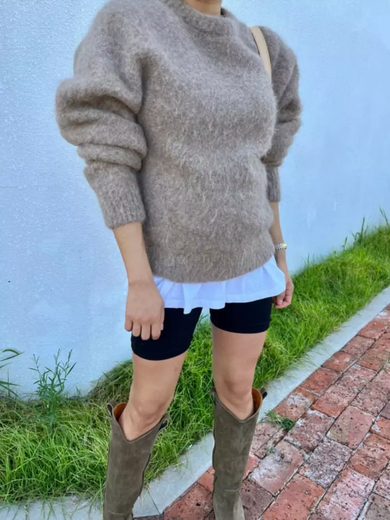 140 Avenue - Korean Women Fashion - #momslook - Peret Whole Gament Knit Tee - 3
