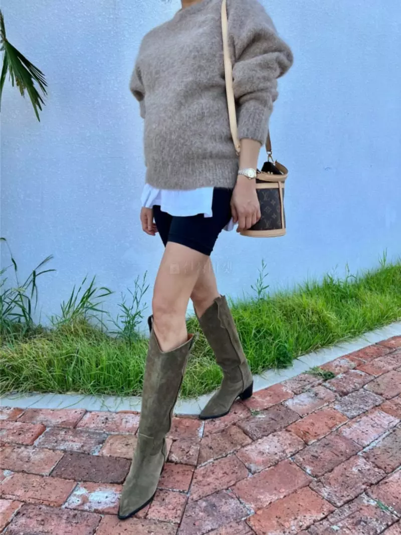 140 Avenue - Korean Women Fashion - #momslook - Peret Whole Gament Knit Tee - 5