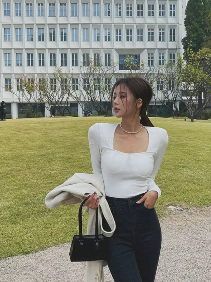 140 Avenue - Korean Women Fashion - #momslook - Bolero Corset Tee - 12
