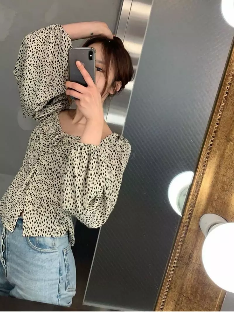 140 Avenue - Korean Women Fashion - #momslook - Leopard Shirring Blouse - 10