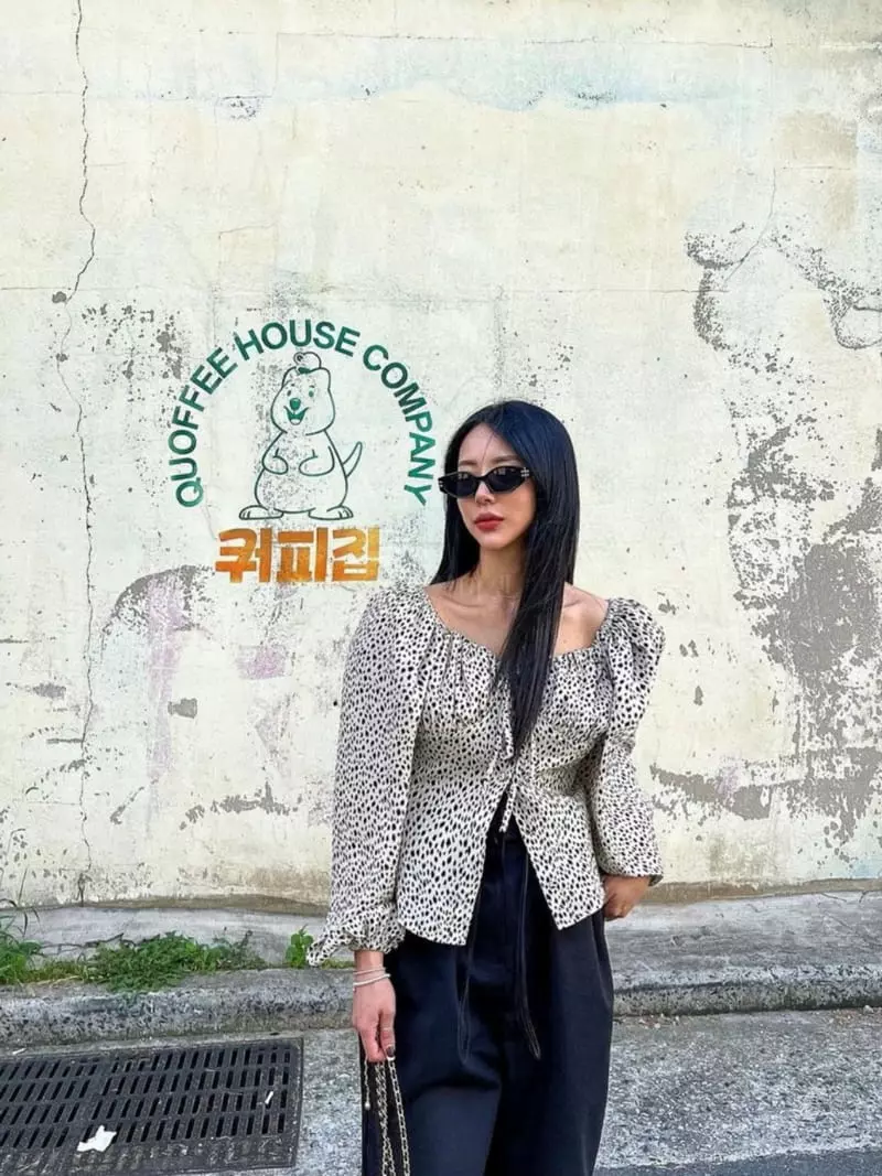 140 Avenue - Korean Women Fashion - #momslook - Leopard Shirring Blouse - 6