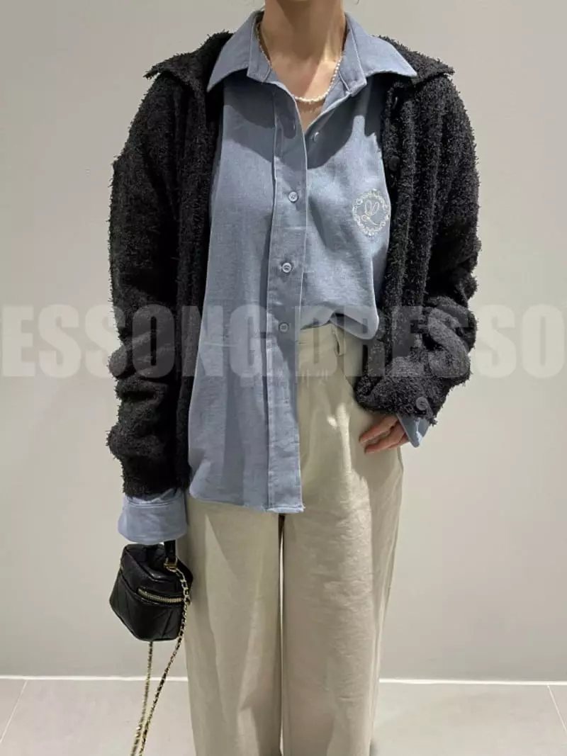 140 Avenue - Korean Women Fashion - #momslook - Tail Knit Shirt Cardigan