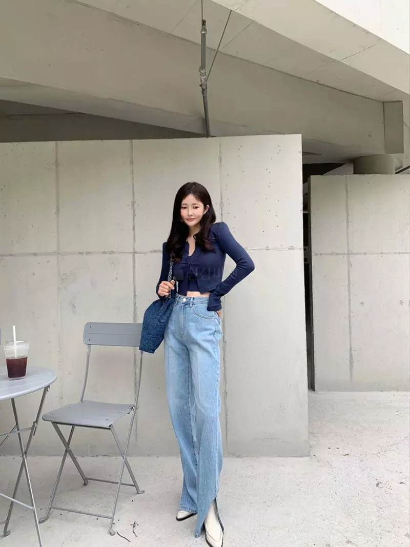 140 Avenue - Korean Women Fashion - #momslook - Arc Slit Jeans - 6