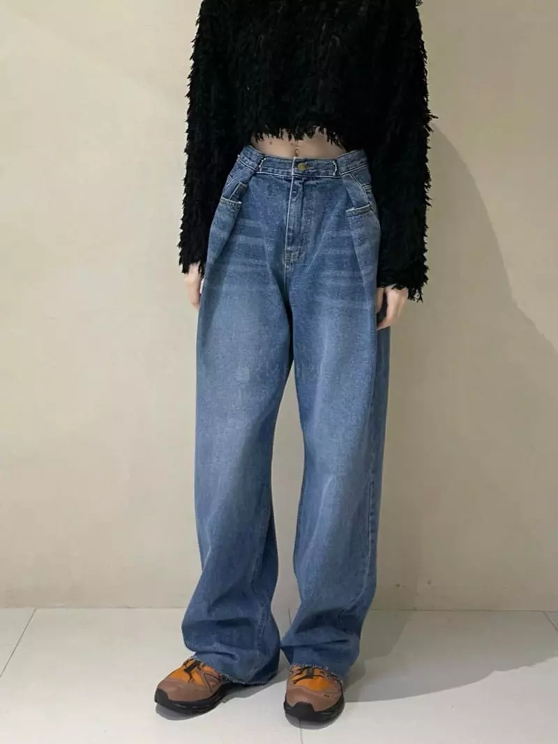 140 Avenue - Korean Women Fashion - #momslook - Wide Hook Jeans - 6