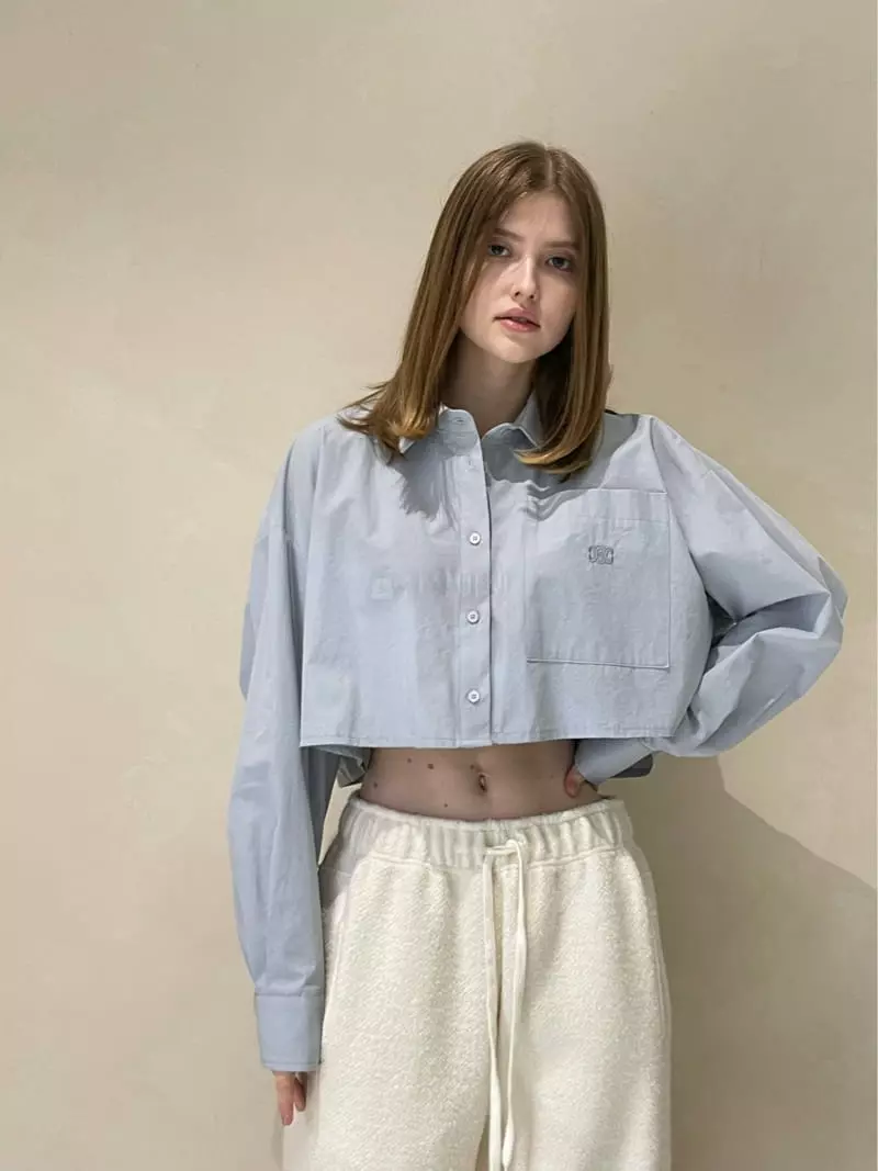 140 Avenue - Korean Women Fashion - #restrostyle - Shelly Crop Shirt - 8