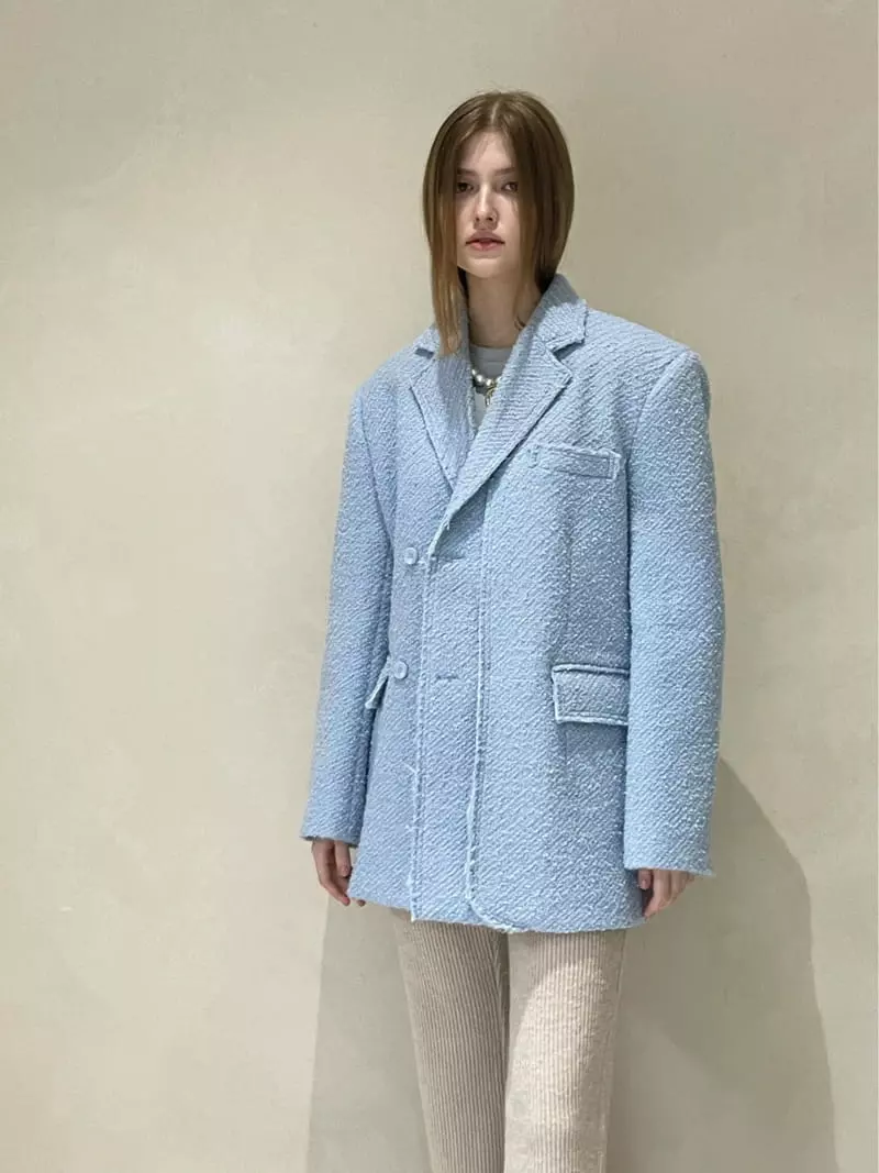 140 Avenue - Korean Women Fashion - #restrostyle - Layered Twid Jacket - 6