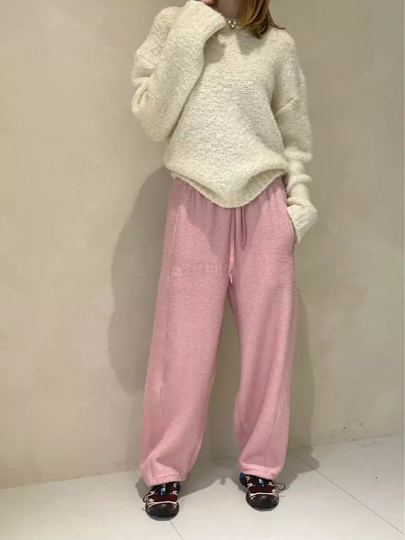 140 Avenue - Korean Women Fashion - #restrostyle - Kid Bookle Round Knit Tee