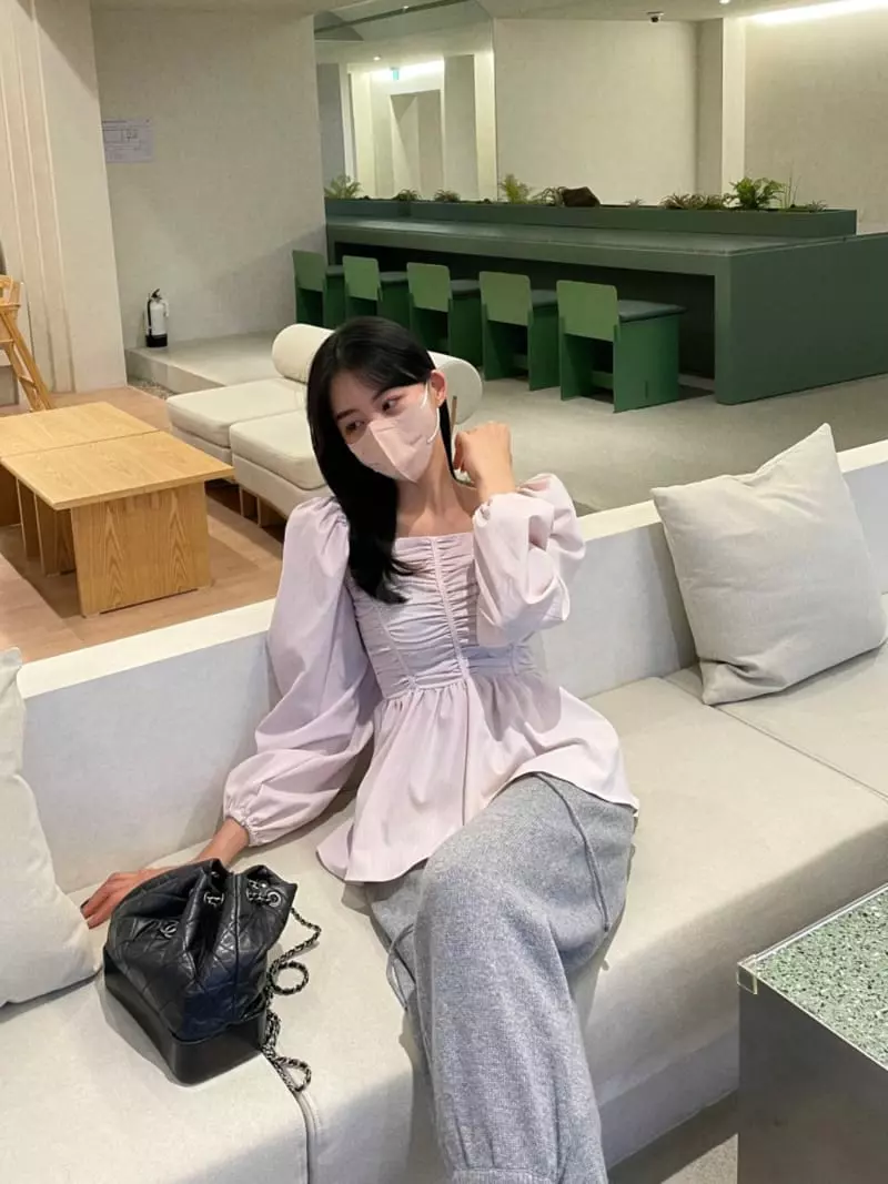 140 Avenue - Korean Women Fashion - #romanticstyle - Liy Shirring Blouse - 9