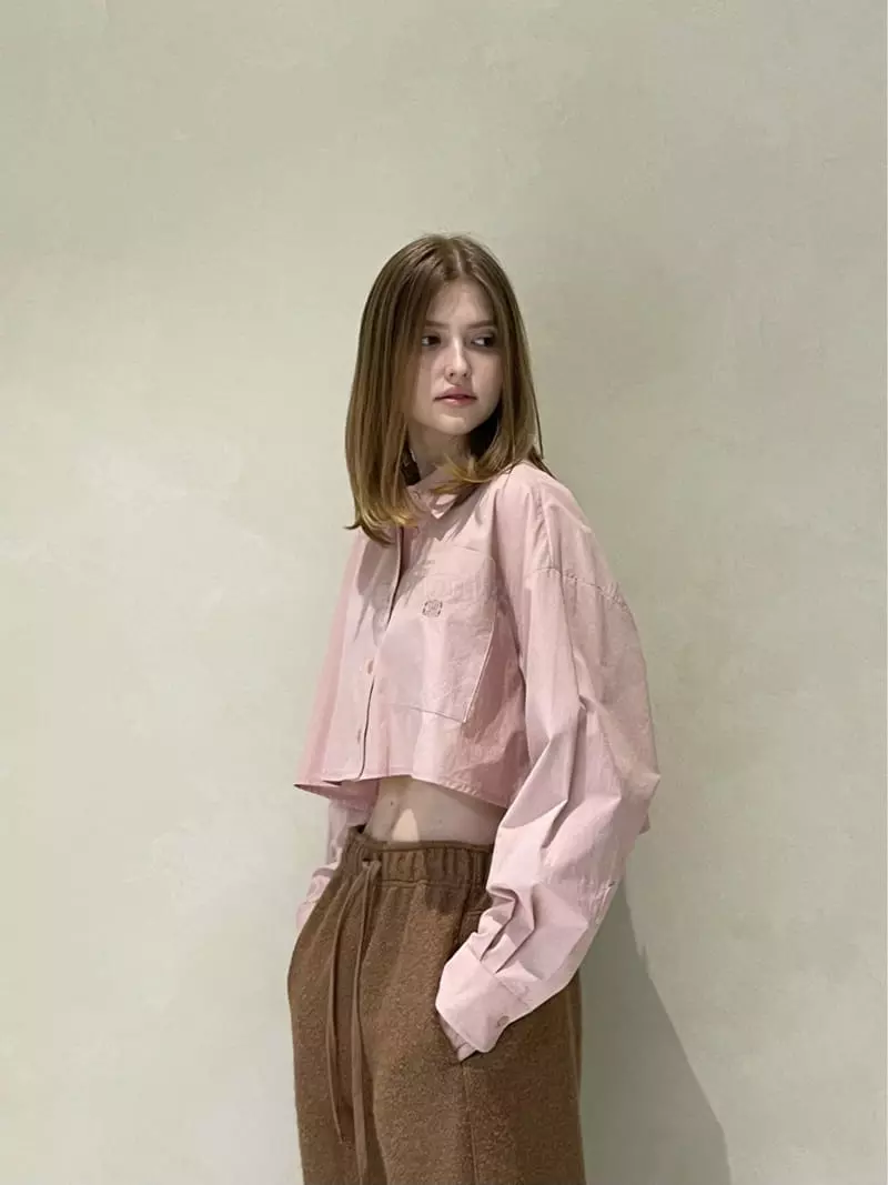 140 Avenue - Korean Women Fashion - #romanticstyle - Shelly Crop SHirt - 10