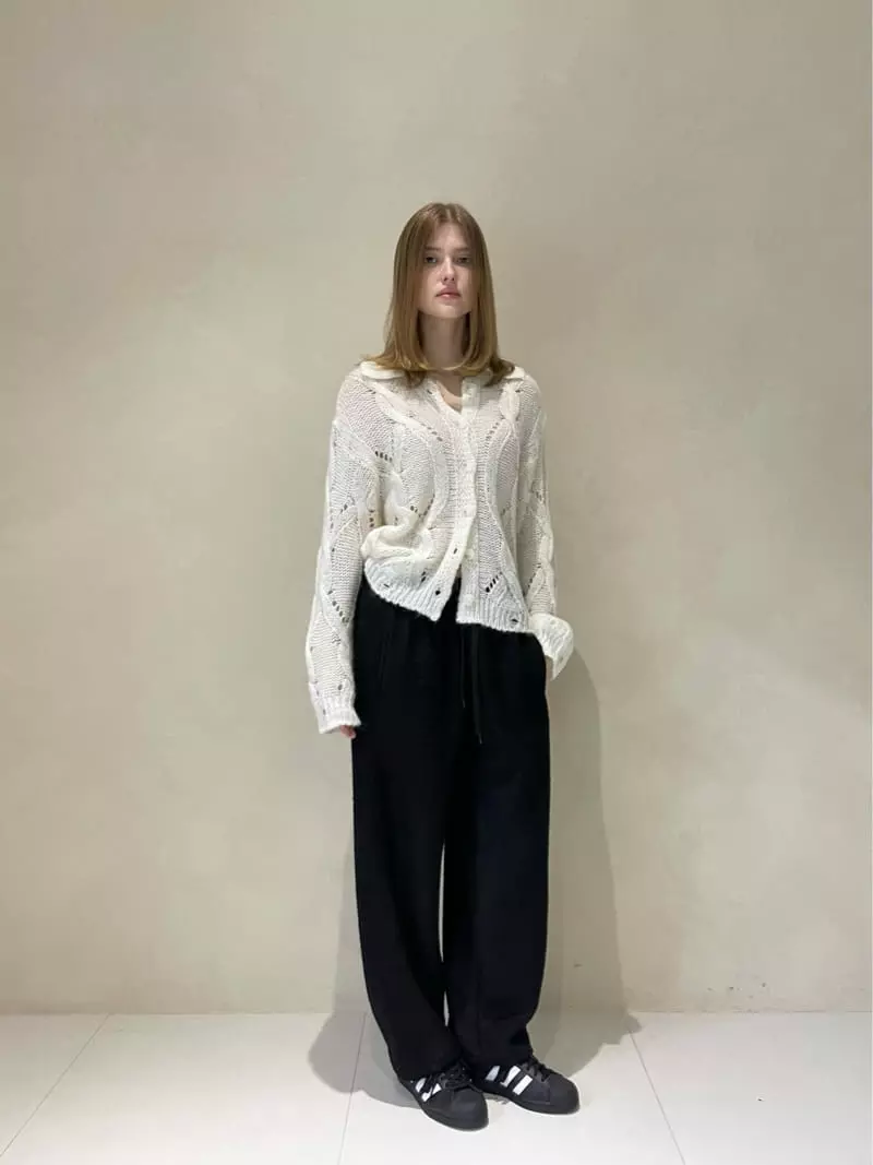 140 Avenue - Korean Women Fashion - #restrostyle - Arc Cable Shirt Knit  - 4