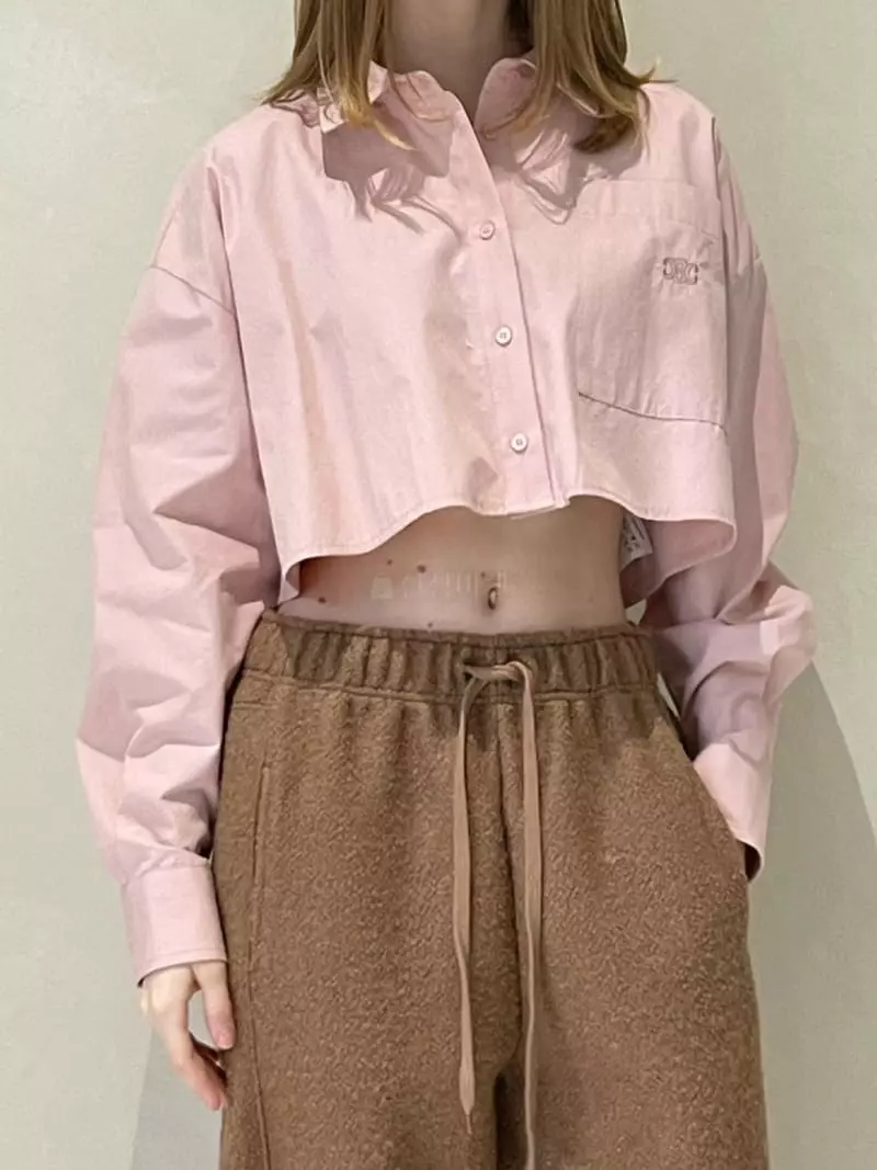 140 Avenue - Korean Women Fashion - #shopsmall - Shelly Crop SHirt - 11