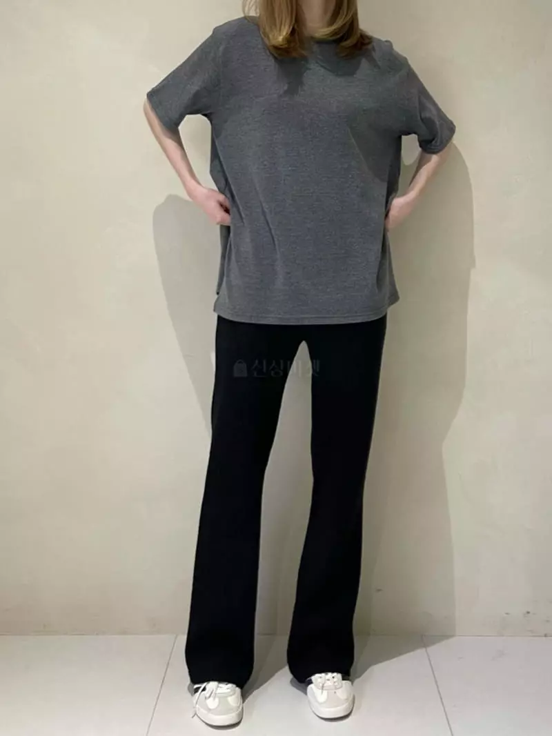 140 Avenue - Korean Women Fashion - #shopsmall - Fleece Loe Slit Tee - 7