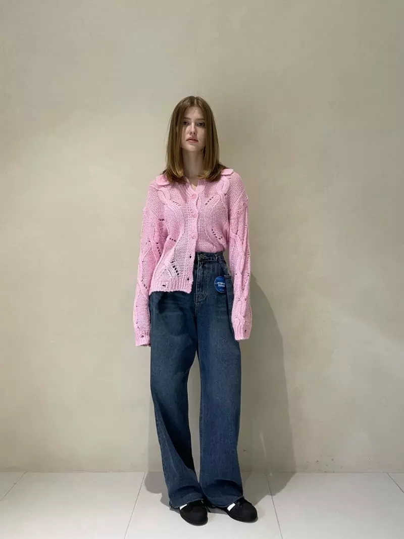 140 Avenue - Korean Women Fashion - #romanticstyle - Arc Cable Knit Shirt - 4