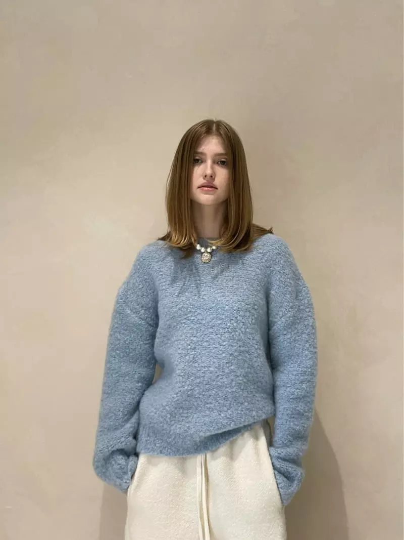 140 Avenue - Korean Women Fashion - #shopsmall - Kid Bookle Round Knit Tee - 3