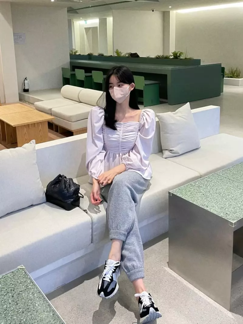 140 Avenue - Korean Women Fashion - #thatsdarling - Liy Shirring Blouse - 11