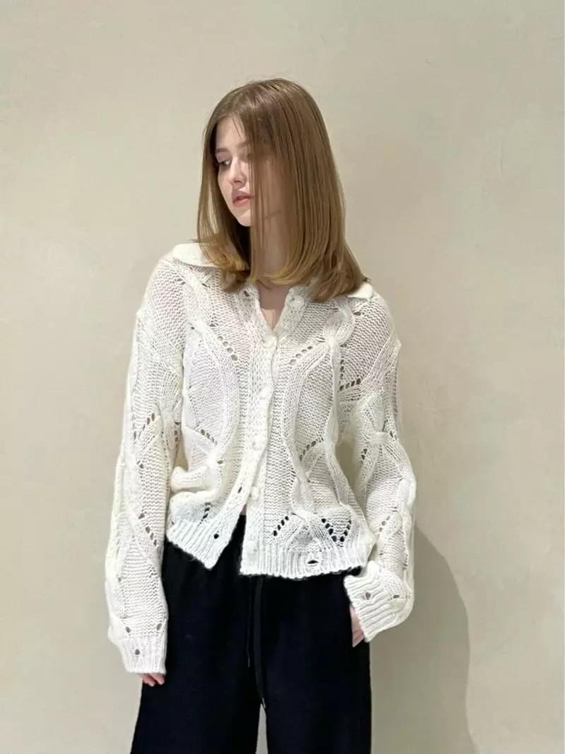 140 Avenue - Korean Women Fashion - #thatsdarling - Arc Cable Shirt Knit  - 6