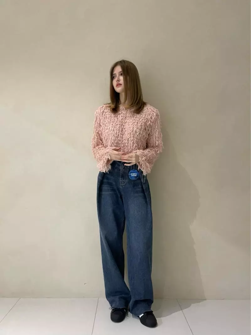 140 Avenue - Korean Women Fashion - #thelittlethings - Wide Hook Jeans - 3