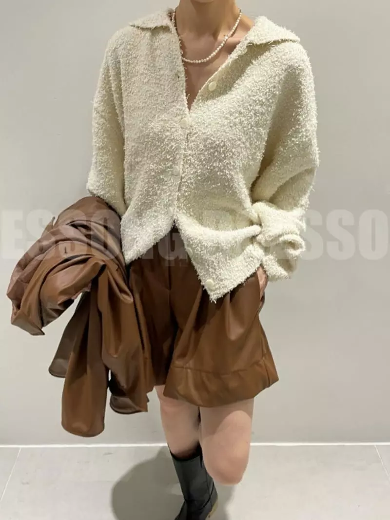 140 Avenue - Korean Women Fashion - #vintageinspired - Tail Knit Shirt Cardigan - 11
