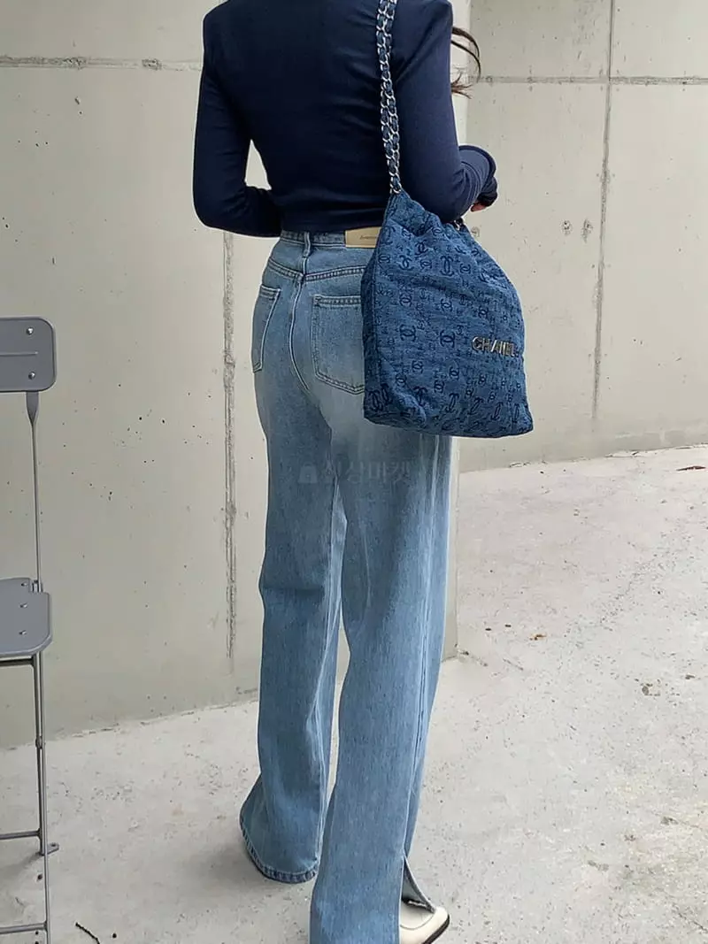 140 Avenue - Korean Women Fashion - #vintagekidsstyle - Arc Slit Jeans - 9