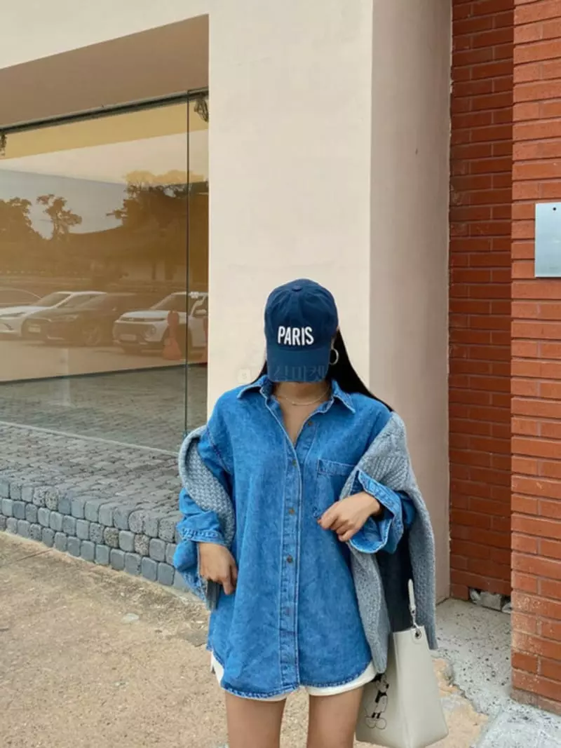 140 Avenue - Korean Women Fashion - #momslook - Denim Shirt - 4