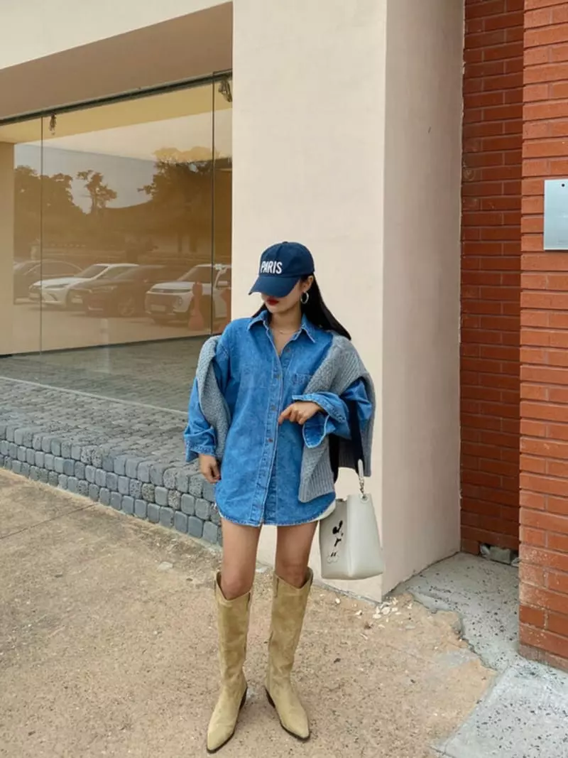 140 Avenue - Korean Women Fashion - #womensfashion - Denim Shirt - 6