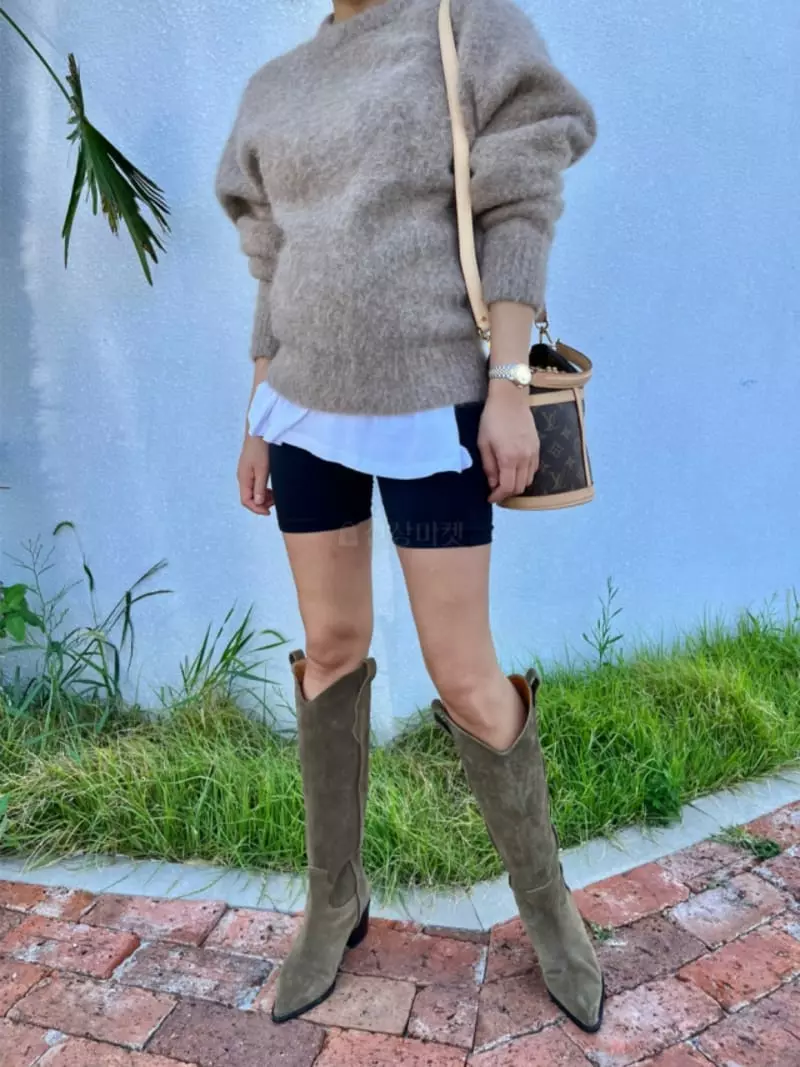 140 Avenue - Korean Women Fashion - #momslook - Peret Whole Gament Knit Tee - 4