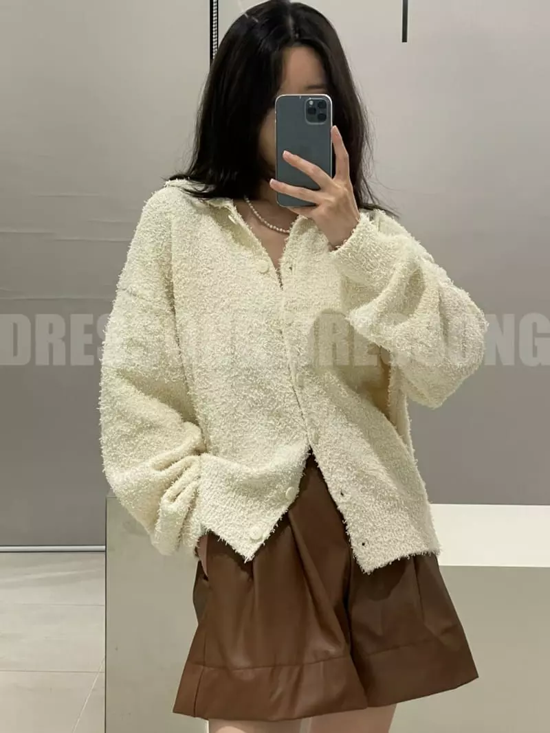 140 Avenue - Korean Women Fashion - #womensfashion - Tail Knit Shirt Cardigan - 10