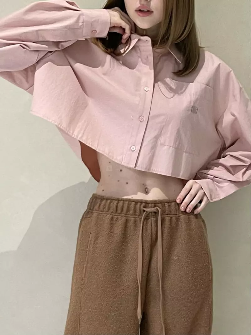 140 Avenue - Korean Women Fashion - #womensfashion - Shelly Crop SHirt - 5
