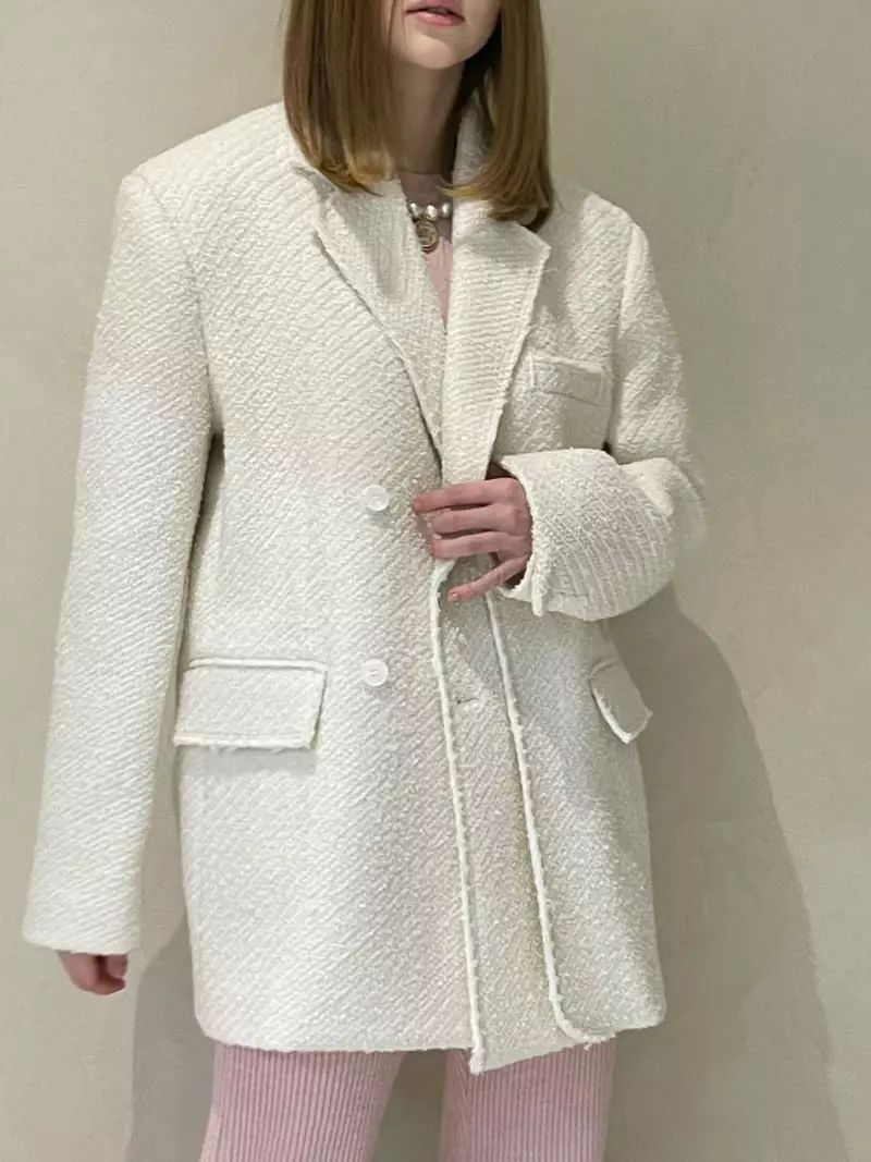 140 Avenue - Korean Women Fashion - #womensfashion - Layered Twid Jacket - 2