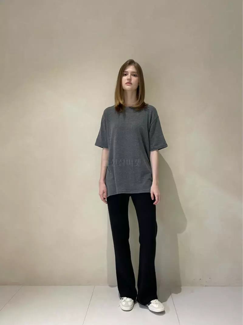 140 Avenue - Korean Women Fashion - #womensfashion - Fleece Loe Slit Tee - 11