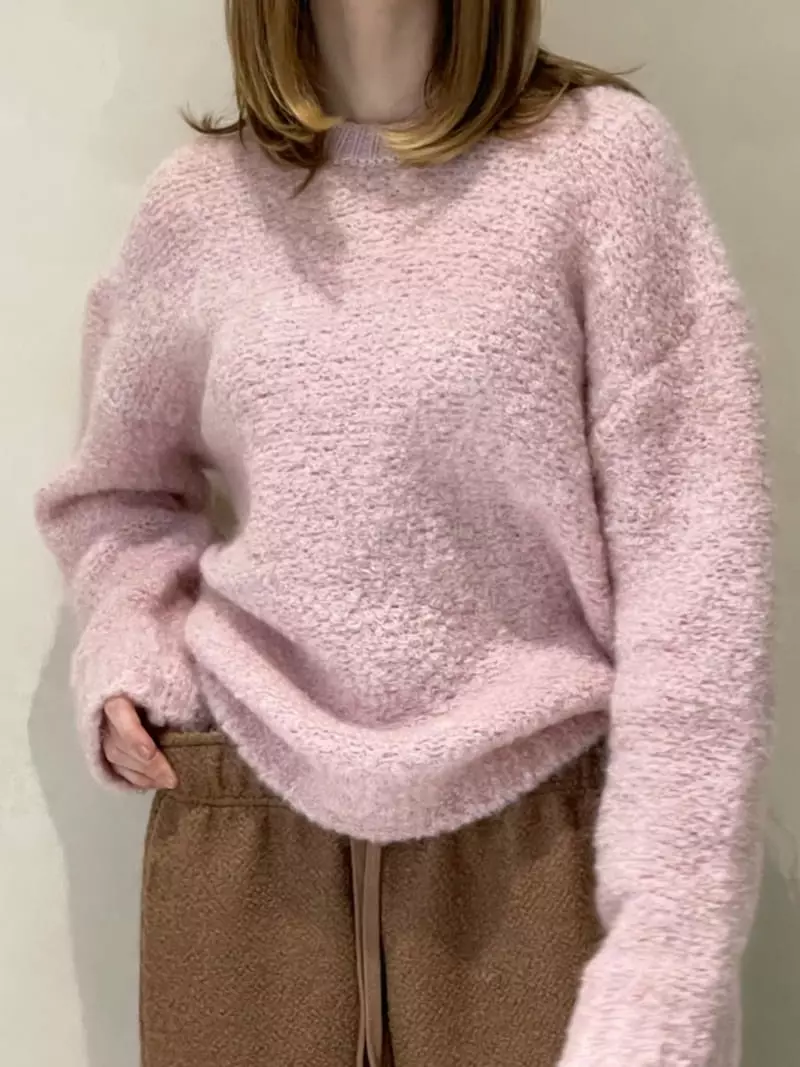 140 Avenue - Korean Women Fashion - #womensfashion - Kid Bookle Round Knit Tee - 9