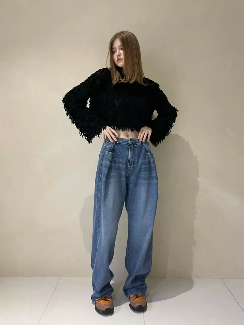 140 Avenue - Korean Women Fashion - #womensfashion - Wide Hook Jeans - 7