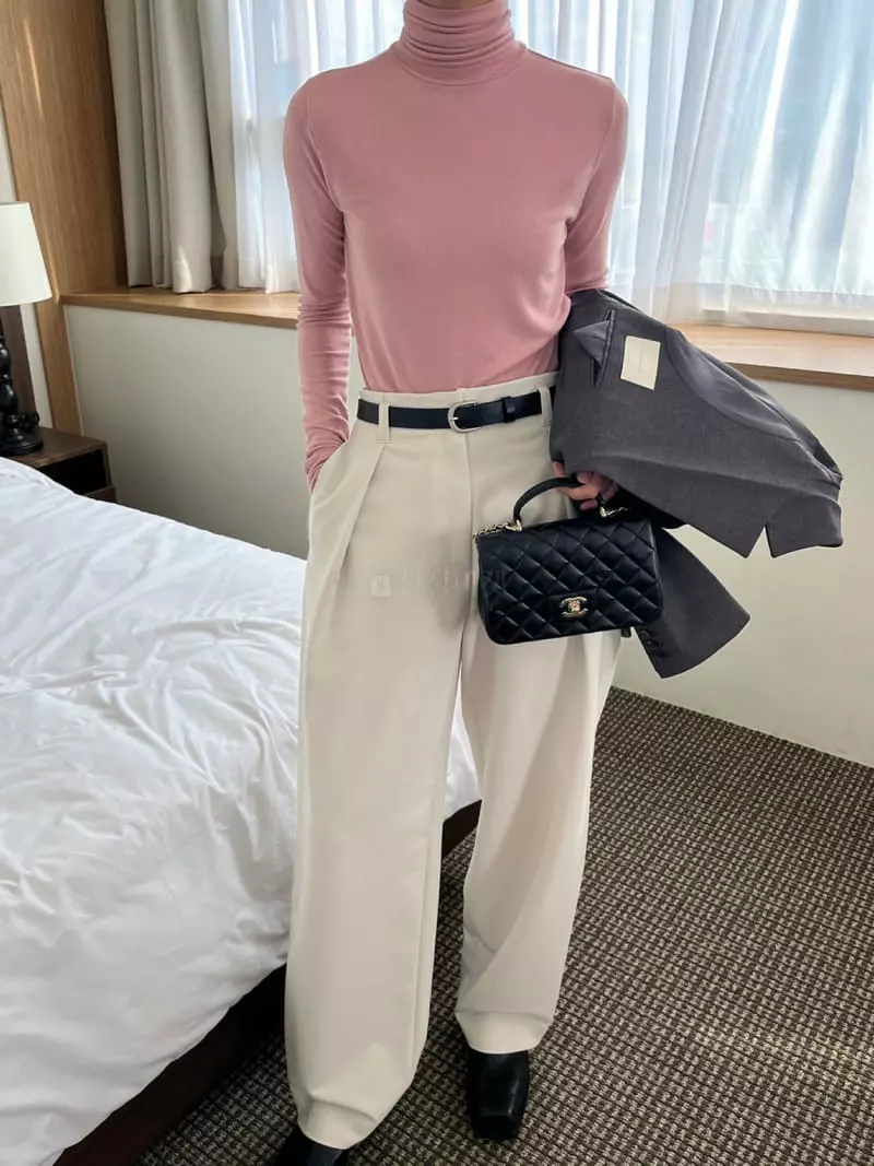 3.Another - Korean Women Fashion - #momslook - Basic Turtleneck Tee - 7