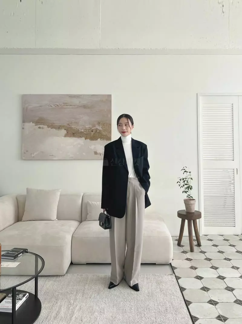 3.Another - Korean Women Fashion - #momslook - One Pleats Pants - 3
