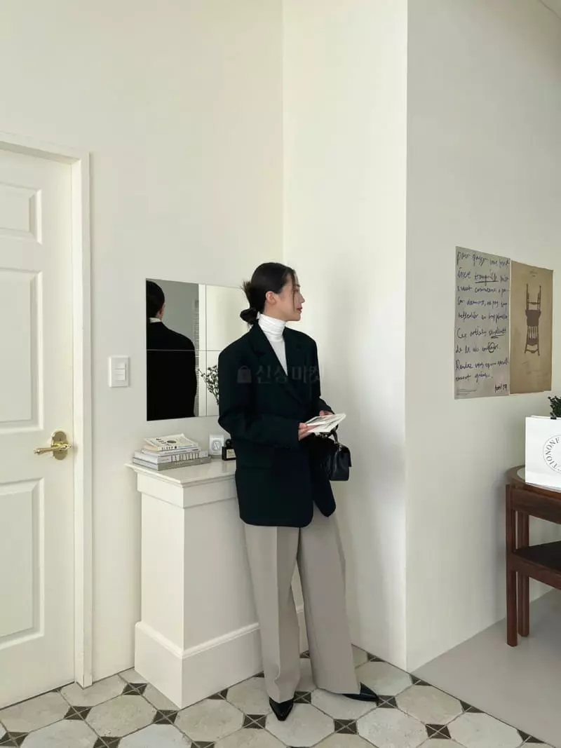 3.Another - Korean Women Fashion - #momslook - One Pleats Pants - 5