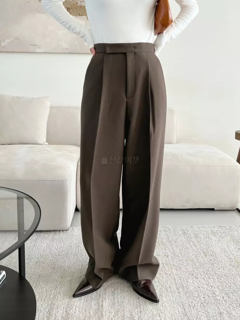 3.Another - Korean Women Fashion - #momslook - One Pleats Pants - 9